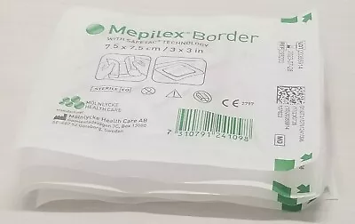 Pack Of 5 Mepilex Border Self-Adhesive Foam Dressings 3 X3  7.5 Cmx7.5cm 295200 • $19.55