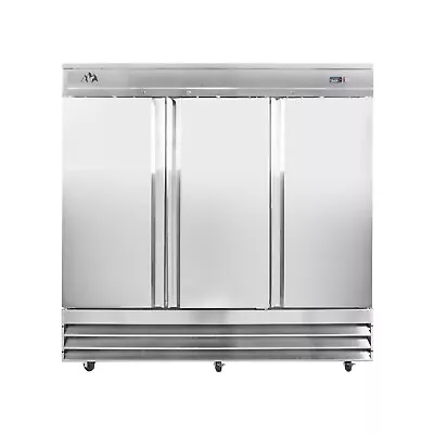 80  Reach-In Freezer Commercial 3 Solid Door Stainless Steel 72cu.ft. NSF • $4590