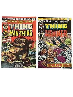 Marvel Two In One #1 And #2  Thing / Man-Thing / Sub-Mariner.  John Romita 🔑 • $25.95
