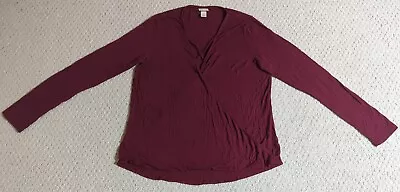 Mossimo Supply Co. Womens Medium Maroon Rayon Blend Long Sleeve Shirt 23 • $9.99