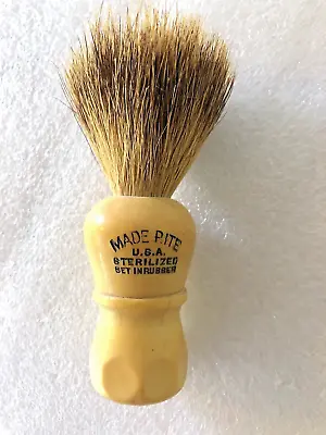 Vintage Made Rite 250 PB Pure Badger Shaving Brush Rubber & Bakelite Handle • $9.99