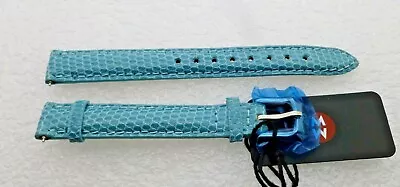 Genuine Michele 12mm Blue Lizard  Watch Band Strap New • $24.99