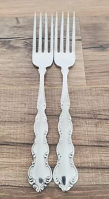 Oneida Deluxe Stainless Mozart 7 1/4  Dinner Forks Set Of 2 • $20