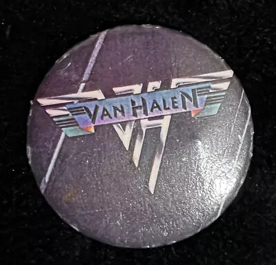 VAN HALEN Logo Pin Vintage 80s Band Pin Pinback Button Rock Band Badge Original  • $9.99