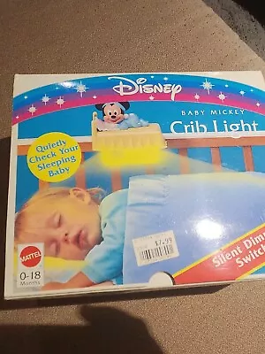 Vintage Mattel Disney Baby Mickey Mouse Crib Night Light New • $25