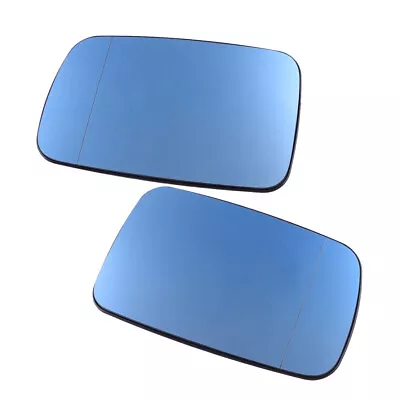 Pair Blue Heated Side Door Wing Mirror Glass Fits For BMW E38 1995-01 E39 20-03 • $25.14