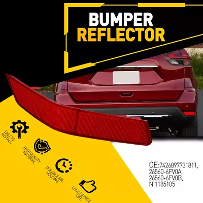 Rear Bumper Reflector Light Right Cover Passenger For 2017-2020 Rogue Nissan • $11.99