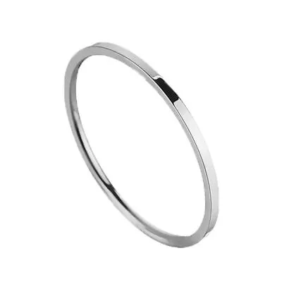 1mm Thin Plain Silver Gold Plated Stainless Steel Ring Wedding Band Size 3-10 • $3.95