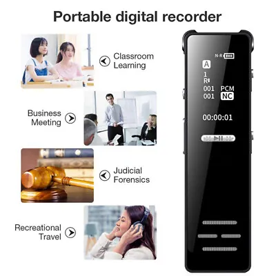 Mini Record Voice Activated Recorder Digital Sound LCD Audio MP3 Play Recording • $41.62