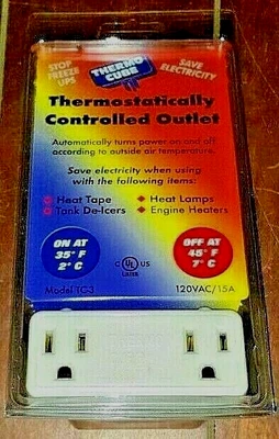 $20.15 • Buy Thermo Cube: Thermostatically Controlled Outlet - Item #TC-3 (120VAC/15A)