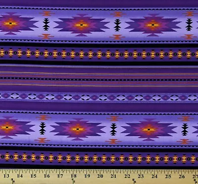 Cotton Southwestern Tuscon Purple Aztec Cotton Fabric Print By The Yard D471.50 • $12.95