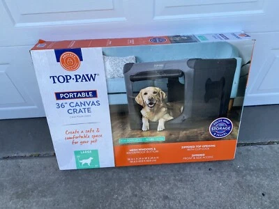 $100 • Buy Top Paw Portable Indoor & Outdoor Canvas Dog Crate 36   70lbs