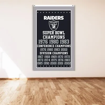 Flag 3x5 Ft Las Vegas Nation NFL Football Team Banner Super Bowl Oakland Raider • $13.85