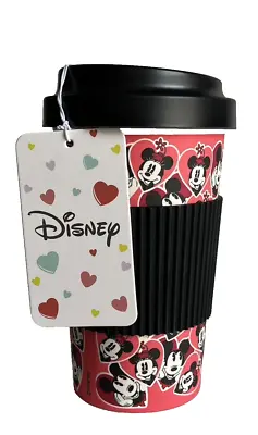 Disney Mickey And Minnie Mouse Bamboo Reusable Travel Tumbler Mug • $15.99