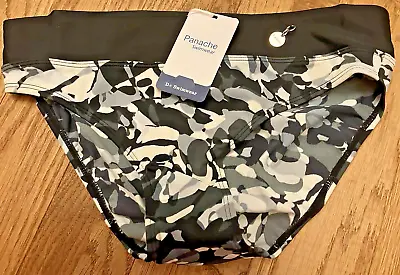 Panache Swimwear  Tao Fold Waist Bikini Pants Slate Multi Original Size 8 • £4.99