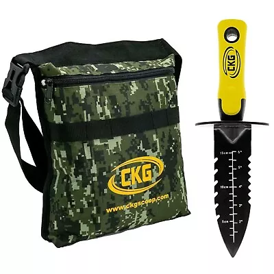 CKG Metal Detecting Shovel Digging Knife + Pouch Bag Digger Detector Finds Carry • $42.15