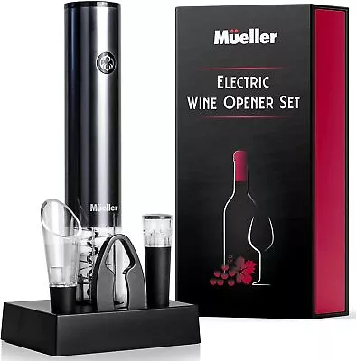 Mueller Electric Wine Opener Set - Rechargeable Batteries And USB Charging Cable • $44.57
