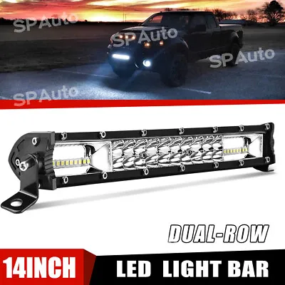 14  Inch LED Work Light Bar Spot Pod Flood Combo Driving Off-Road SUV ATV 80W • $17.32