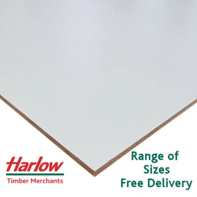 £8.99 • Buy White Faced MDF Sheet 3 Mm Board Cut To Size Furniture Panel Cupboard
