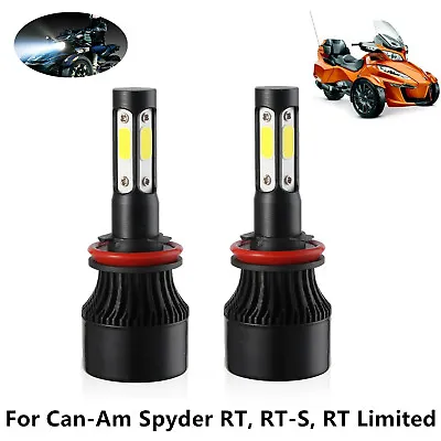 $21.70 • Buy White LED Fog Light Conversion Kit For The Can-Am Spyder RT, RT-S, RT Limited 2×