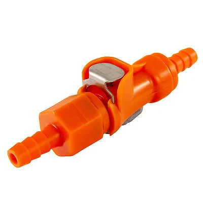 Warrior Quick Release Fuel Line Coupler Motorcycle Bike Orange 8mm Pipe Diameter • £10.99
