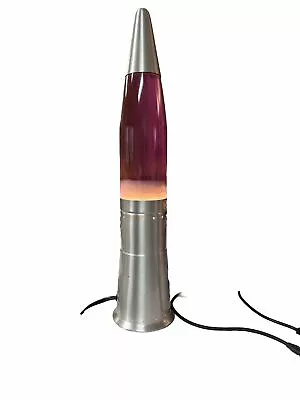 No Boundaries Y2K Motion Lava Lamp 19  Silver Purple Pink Pliable Art Light Lite • $40