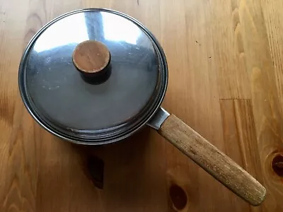 £21.99 • Buy Vintage Prestige Lifetime Stainless Steel Copper Bottom Saucepan Wooden Handles