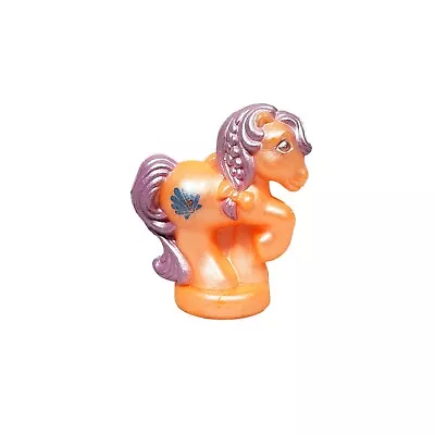 Vintage My Little Pony G1 MLP Pretty 'n Pearly Pearlized Petite Pony Mini Orange • $15.99