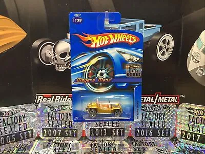 HOT WHEELS 2005 139 GOLD MEYERS MANX VW DUNE Factory Seal Holo CO MOLD H9845 B1 • $6