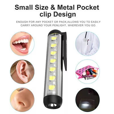LED Medical Handy Pen Light USB Rechargeable 4 Mode Mini Nursing Flashlight Lamp • $12.59