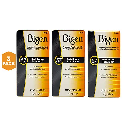 $16.90 • Buy Bigen Permanent Powder Hair Color Pack 3