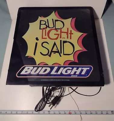 *rare* Bud Light I Said Lighted Beer Sign !! Bud Light Jerky Boys • $179