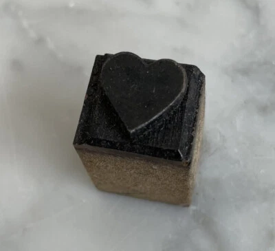 £8 • Buy Metal Type Letterpress Heart Printer Block Type Letterpress Printing Heart