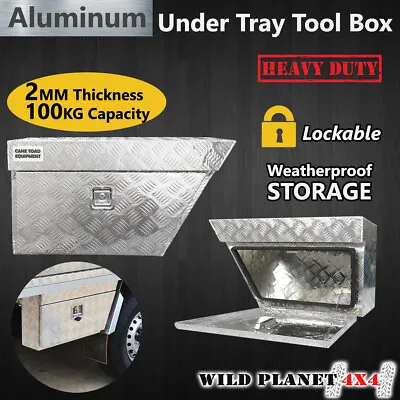 $195 • Buy Pair Of Aluminium Under Tray Ute Tool Boxes Heavy Duty Vehicle Chest Storage W L