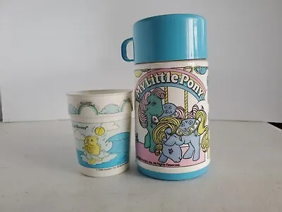 Vintage My Little Pony G1 Thermos Aladdin 1989 Hasbro Carousel With 1986 Cup • $19.99