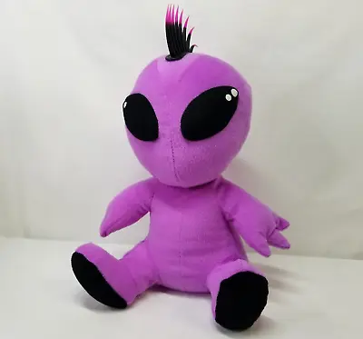 Punk Alien Plush A&A Global Purple Mohawk 13  Stuffed Animal Soft Toy 2015 AAG • $17.99