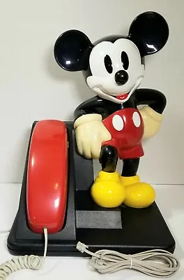 Vintage '90 Mickey Mouse AT&T Push Button Telephone Walt Disney Company WORKS • $41.97