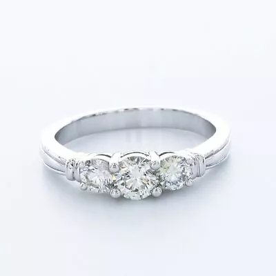 1.12ct I/VS2 Round Natural Diamonds Platinum Vintage Style Engagement Ring • $2618.20