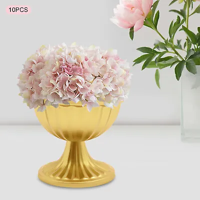 10pcs Vase Wedding Gold Flower Arrangement Pots Table Decor Metal Vase Party • $48.45