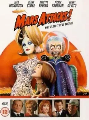 Mars Attacks! DVD (1998) Jack Nicholson Burton (DIR) Cert 12 Quality Guaranteed • £2.50