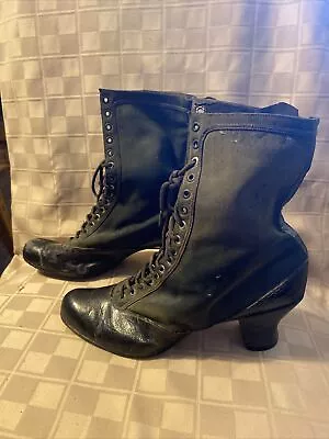 Antique Victorian Edwardian Boots Womens  High Lace Up • $40