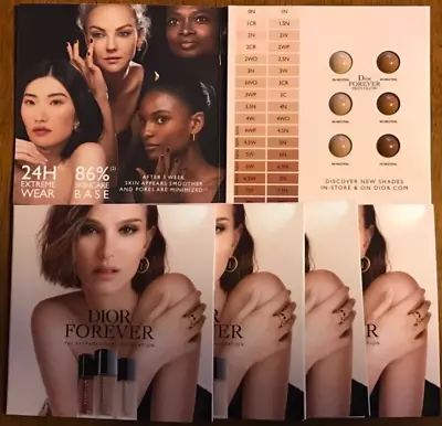 Lot Of 5 Dior Forever Skin Glow Foundation Sample Sets 6 Shades Each New On Card • $11.99