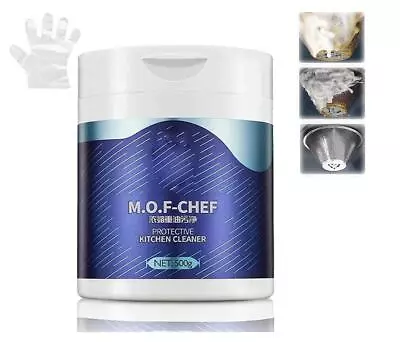 Mof Chef Cleaner Powder-Heavy Oil Stain Powder Cleaner Stain Remove 500g UK New • £12.78