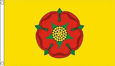 3' X 2' Lancashire Flag New Yellow Background England English County Banner • £5.49