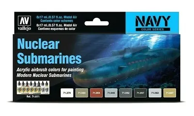 AV Vallejo Nuclear Submarines Acrylic Paint Set For Models • £23.99