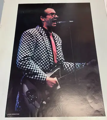 VINTAGE Poster Elvis Costello On Stage LIVE 1980 Latino Productions J. Flores • $36