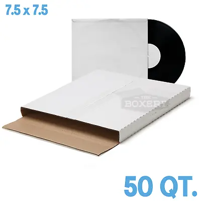 7.5x7.5x1'' Multi-Depth 45RPM RECORD BOX SHIPPING MAILERS 50 Qty ~ ( PREMIUM ) • $29.50