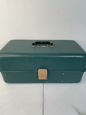 Vintage 1960’s UMCO #204U Big Tackle Box With Vintage Fishing Gear Lures Flys • $45