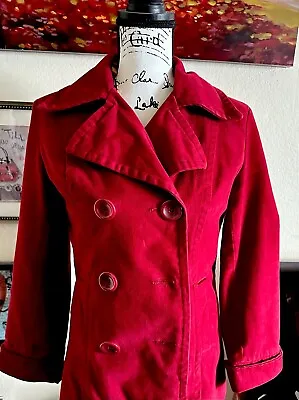 Red Jacket Ladies Coat  Blazer Double Breasted Lined Medium • $15