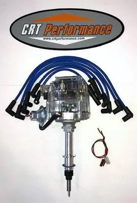 CHEVY Inline 6 Straight 6 194-230-250-292 HEI Distributor CLEAR + Blue USA Wires • $146.96